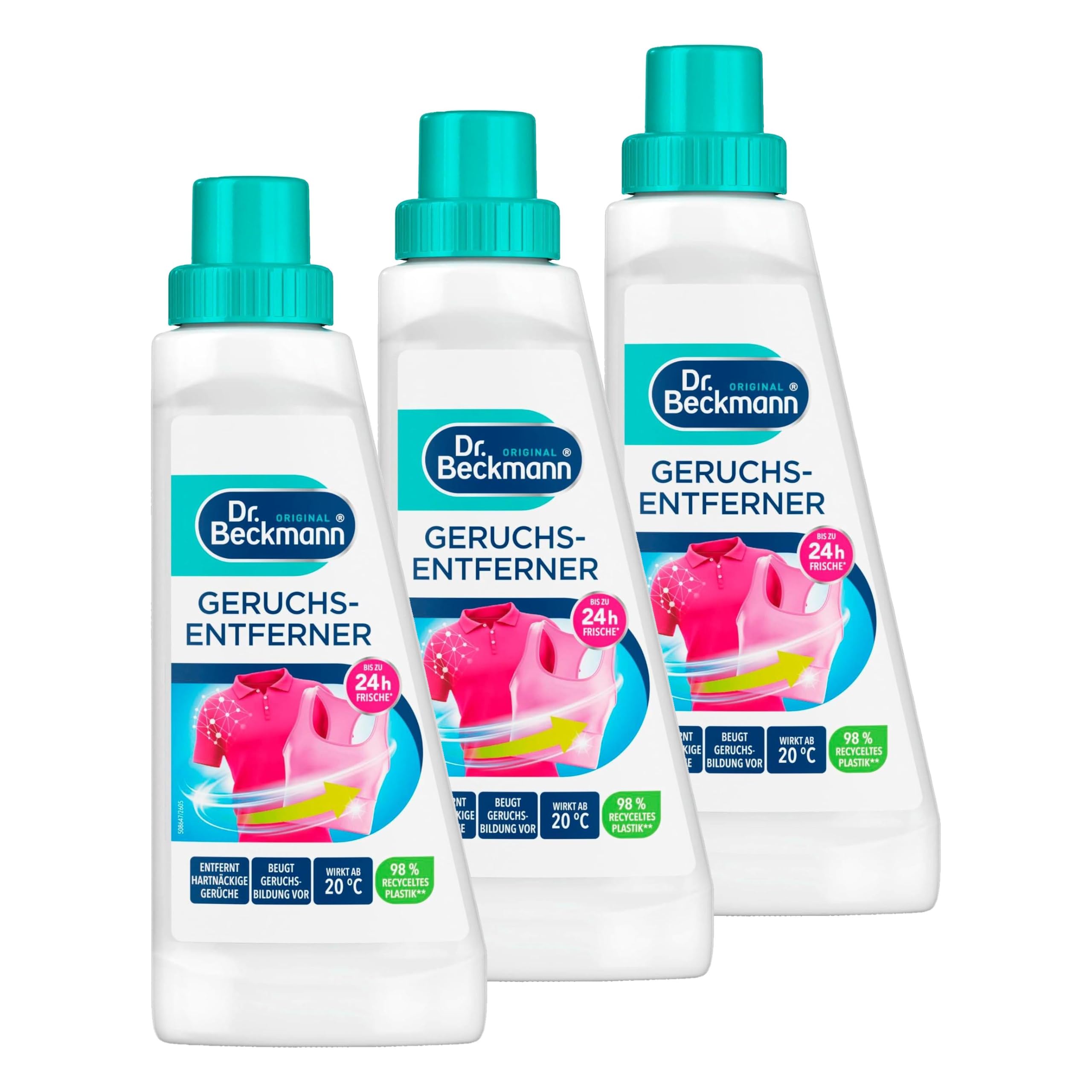 Dr. Beckmann Geruchsentferner | Entfernt Gerüche | 3 x 500 ml | Fasertiefe Wirkung | Lang anhaltende Frische