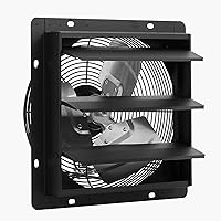 Vista 9 de VEVOR Ventilador de escape de 10 pulgadas, ventilador de ático montado en la pared con velocidad variable, controlador de temperatura y humedad