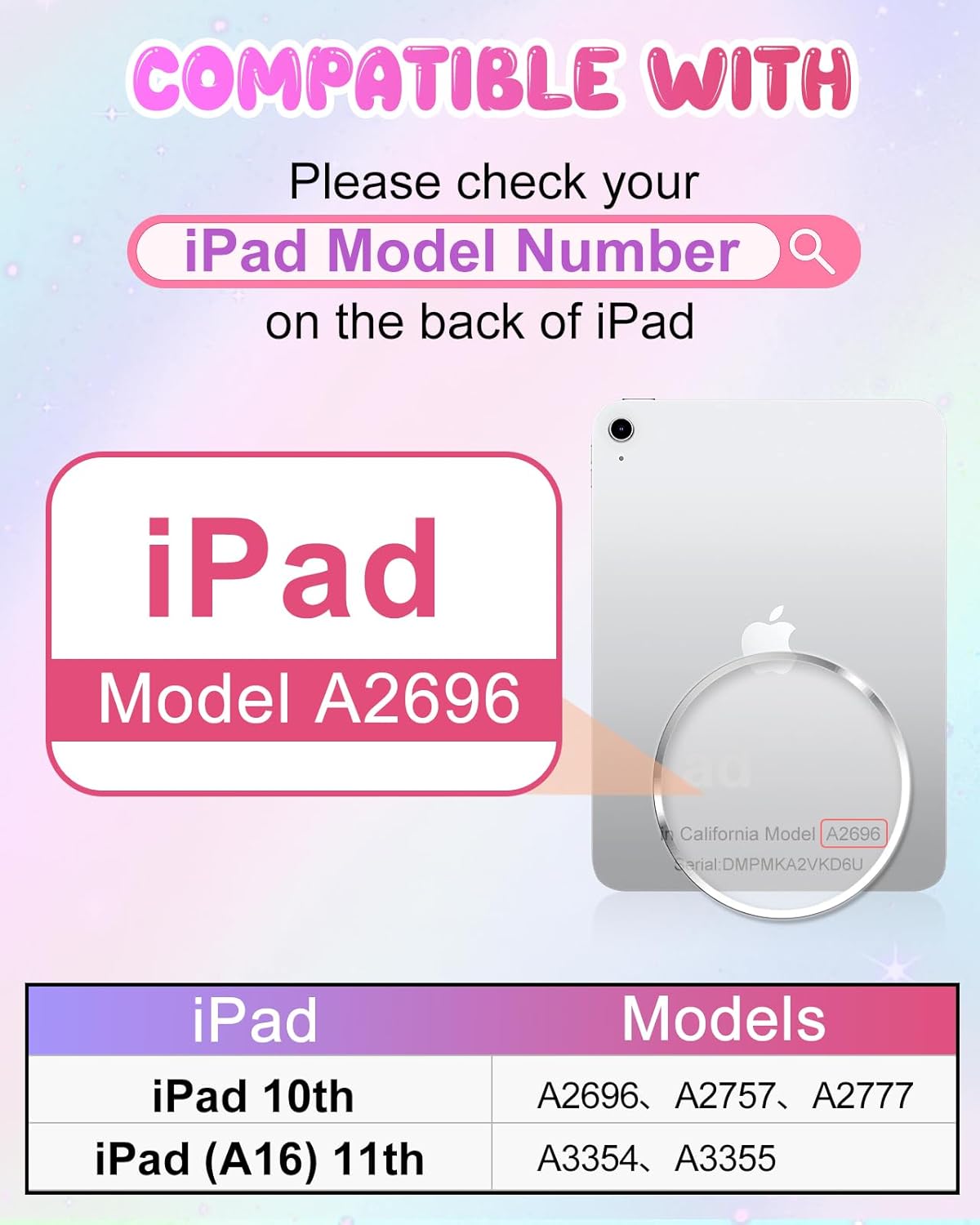 for iPad 10th Generation Case 10.9 Inch 2022, for iPad A16 Case 11th Generation - for Girls Cute Girly Kawaii 3D Cartoon Design with Rotating Stand & Strap Silicone Cover for Apple 10th/11th