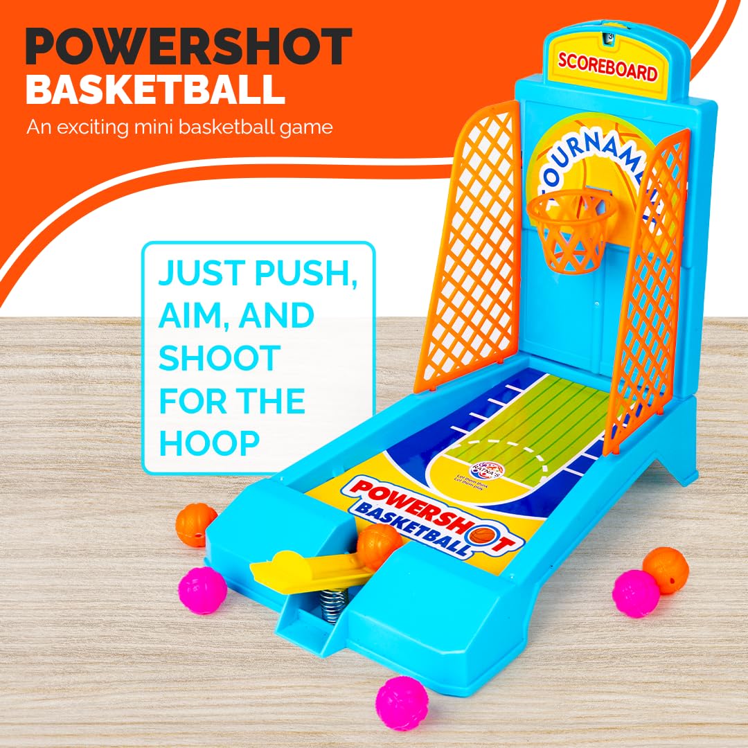 RATNA'S Powershot Basketball Board Game, Tabletop Mini Basketball Set, Travelling Toy for Kids 4+ Years 2