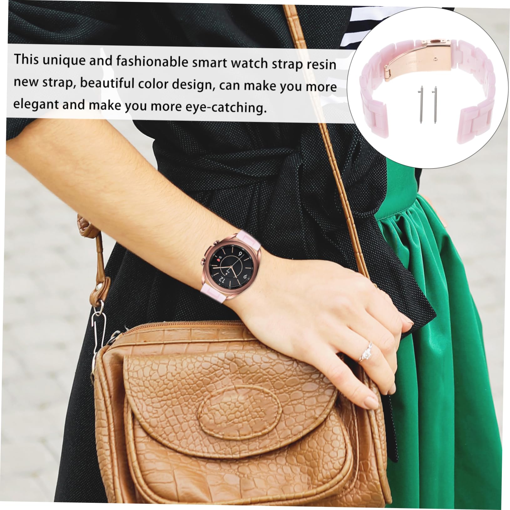KOMBIUDA Bracelet Résine pour Montre Watch de Remplacement Élégantes pour Filles Design Pratique