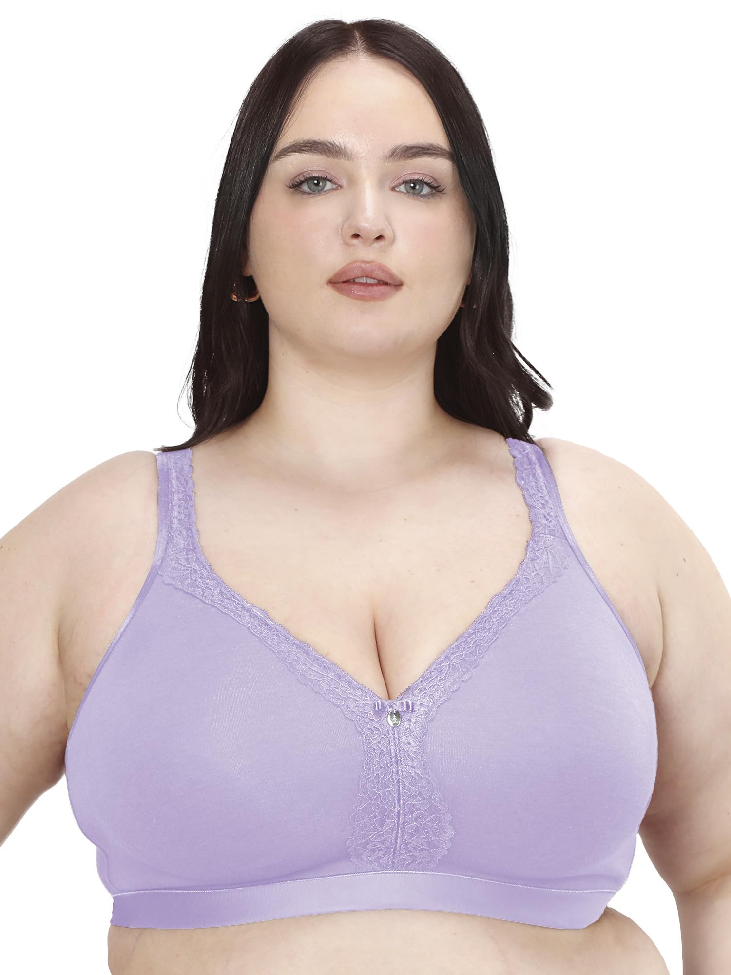 Curvy CoutureWomen's Plus Size Cotton Luxe Unlined Wire-Free Bra