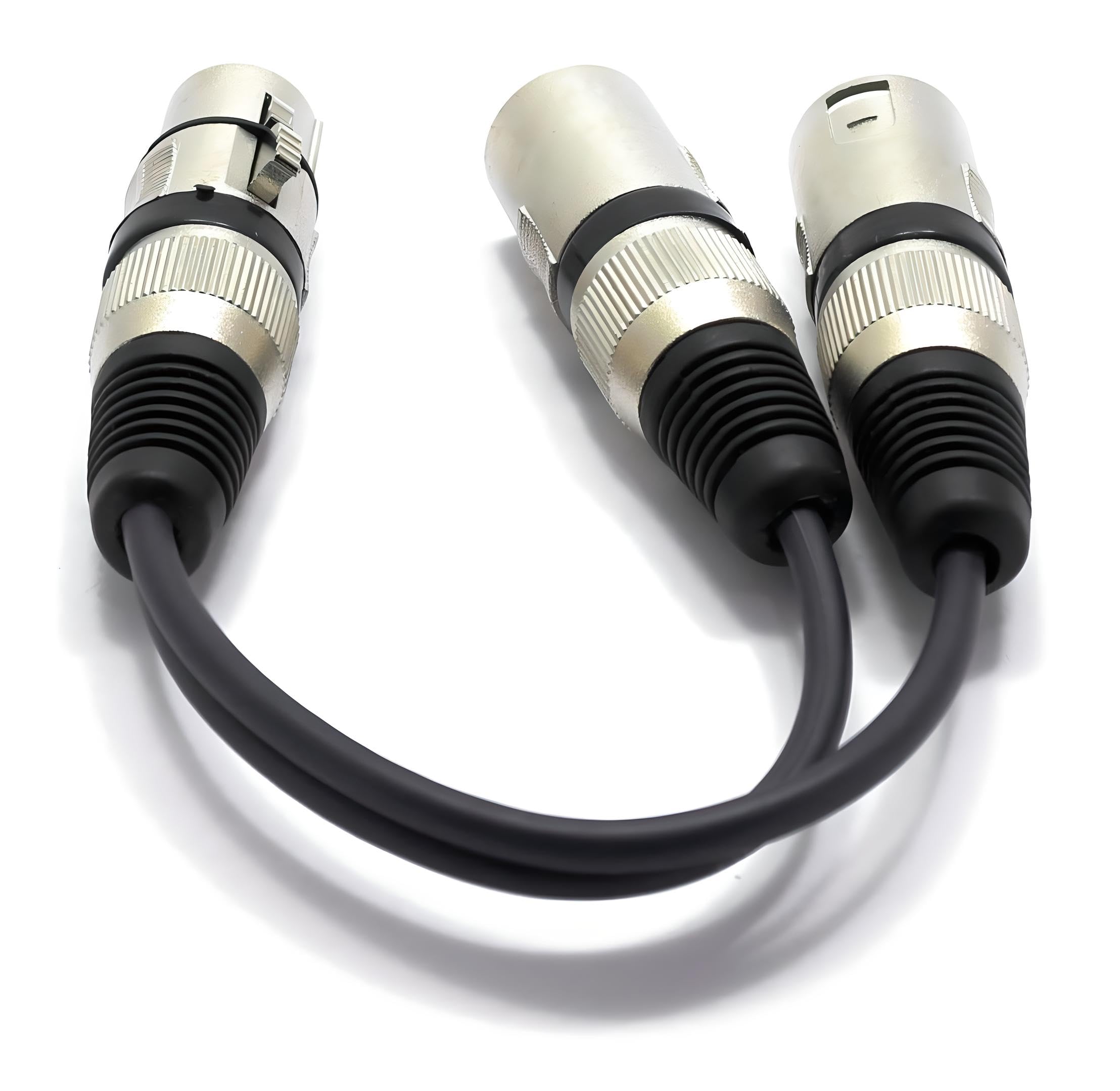 Rozdzielacz XLR Splitter Kabel VITALCO Adapter XLR Żeński na 2x Męski 3 PIN Mikrofonowy Audio Y-Splitter