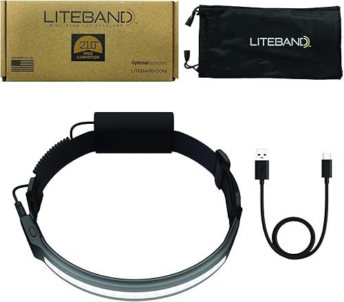 Miniatura 7 de OPTIMAL VENTURES Liteband ACTIV 520 - Linterna frontal LED de haz ancho, iluminación de 210, 520 lúmenes, ligera, recargable, USB-C, modo LED rojo,