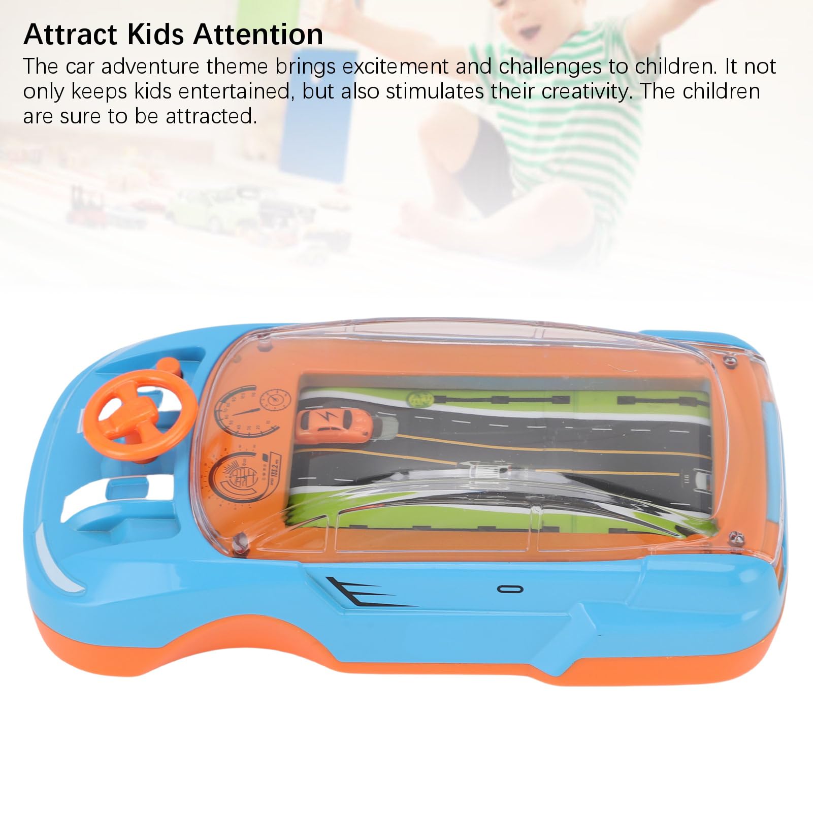 Console De Course Automobile Portable – Jeu De Pilotage Compact, Station Interactive Avec Défis De Vitesse – Jouet Dès 3 Ans
