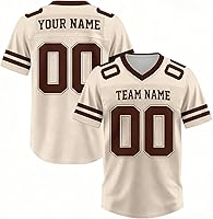 Custom Personalized Football Jersey - Stitched Name, Number & Logo Uniform Shirt for Men Women Youth Gift
