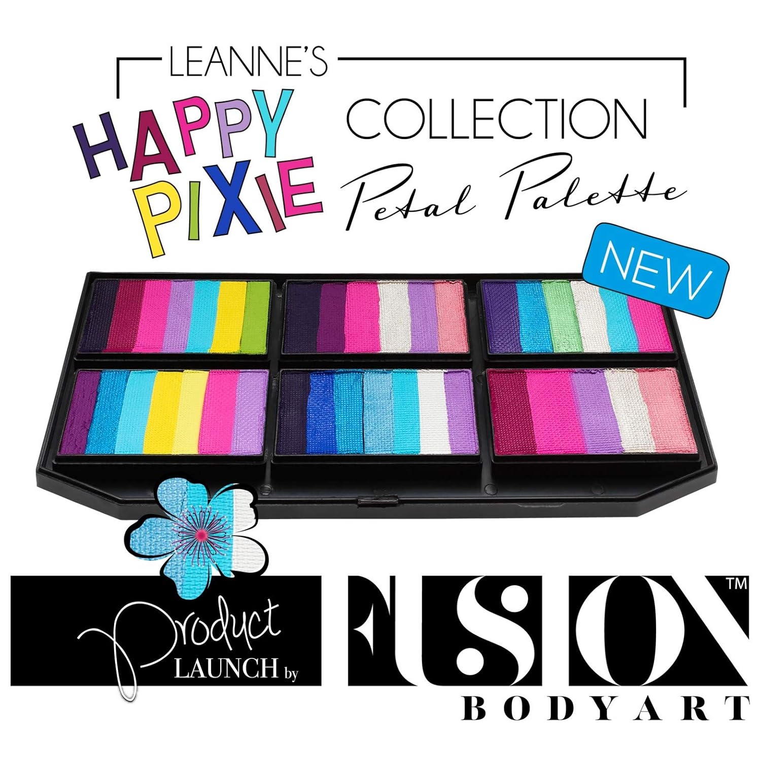 FUSION BODY ART Pro Quality Professional Face Painting Petal Palette - Leanne's Happy Pixie | Hypoallergenic Safe & Non-Toxic - Perfect for Full Face Designs and Cheek Art - Image 3