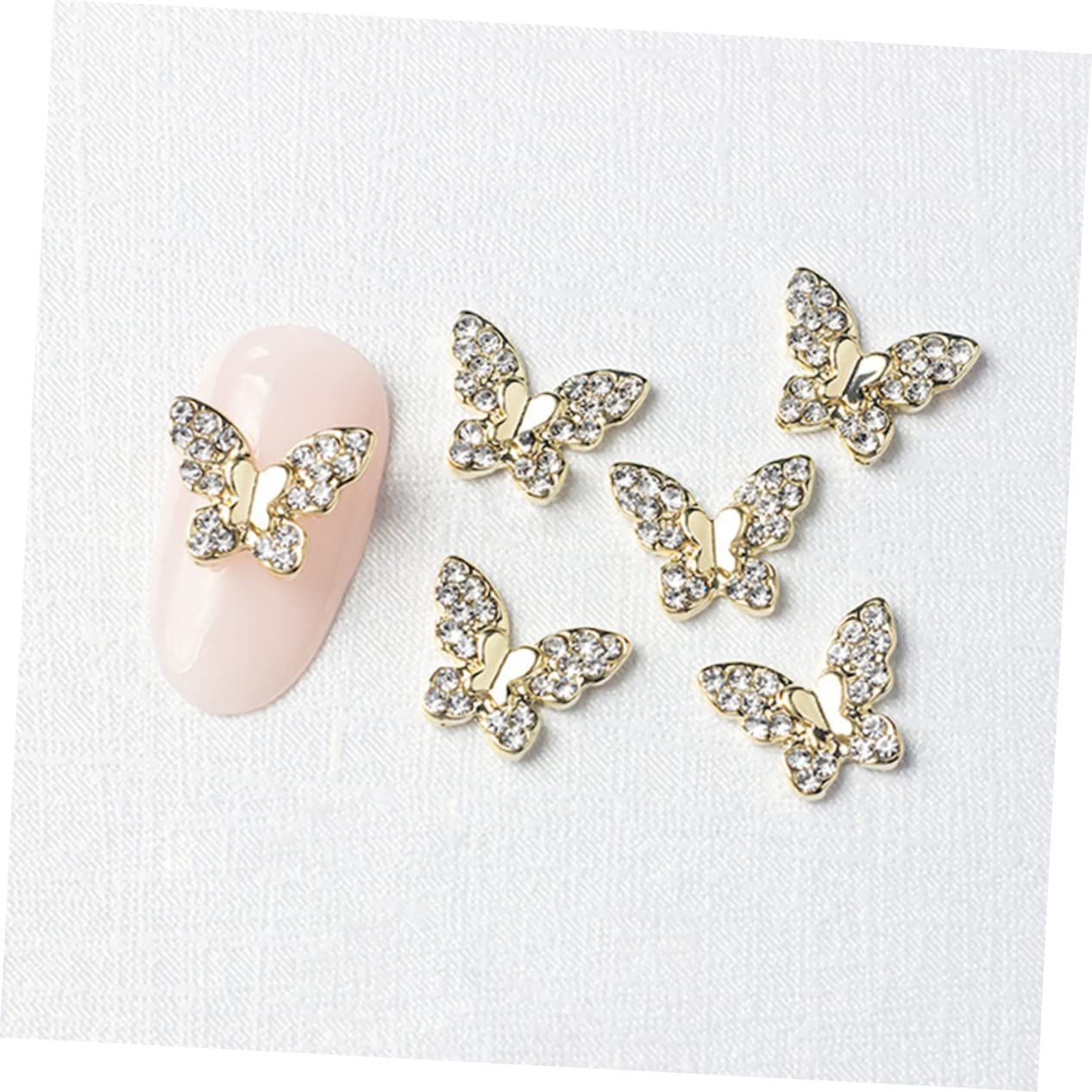Healvian 110pezzi Charm Di Decorazione Per Unghie Ciondoli Forma Di Farfalla Strass Per Nail Art Ornamenti Eleganti Per Manicure e Decorazioni Uniche