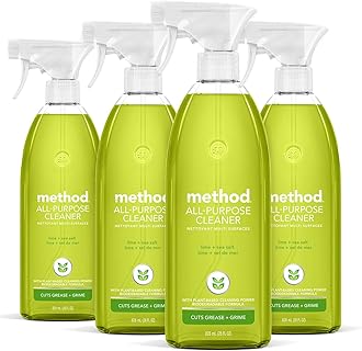 Method All-Purpose Cleaner Spray, Lime + Sea Salt, Perfect for Most Counters, Tiles and More, 28 Fl Oz, (Pack of 4)