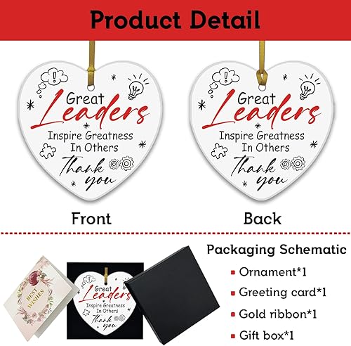 Vista 106 de REWIDPARTY Adorno de recuerdo de agradecimiento – Regalo de agradecimiento para familiares, amigos, profesores – Corazón de cerámica de 3 pulgadas