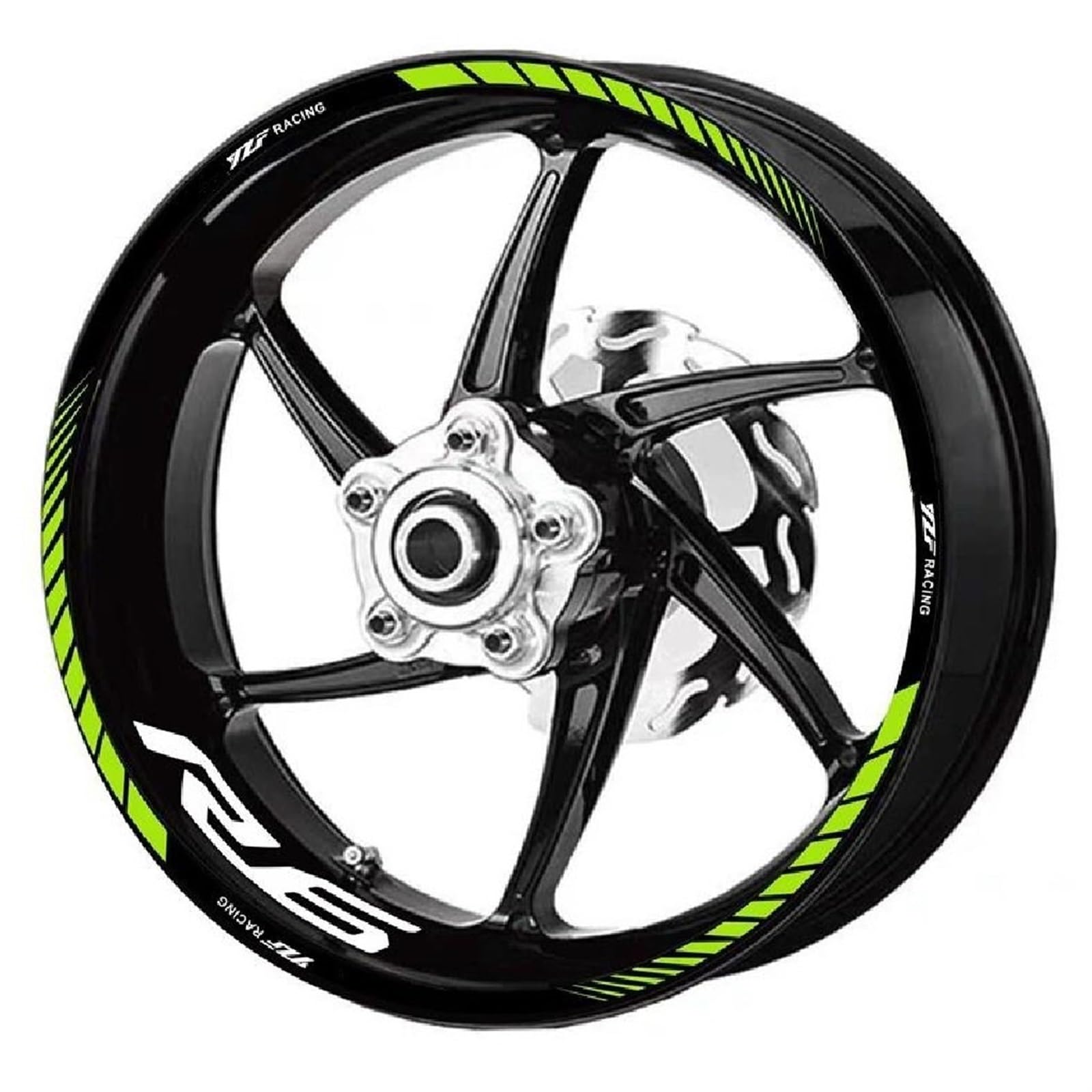 Motorcycle Racing Equipment Accessories Wheel Tire Rim Decoration Adhesive Reflective Decal Sticker for Yamaha YZF R6 Decorative(Color8)