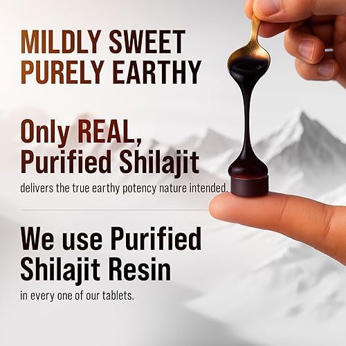 Miniatura 4 de Himalayan Shilajit Tablets  Extracto puro del Himalaya de grado dorado  200 mg cada uno, 120 unidades  Ácido fúlvico orgánico, probado en