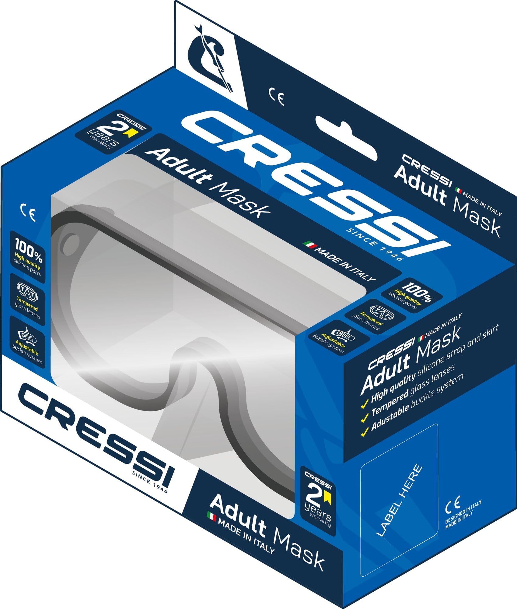 Cressi Sirena Mask maska do nurkowania klasy premium, dla dorosłych, uniseks