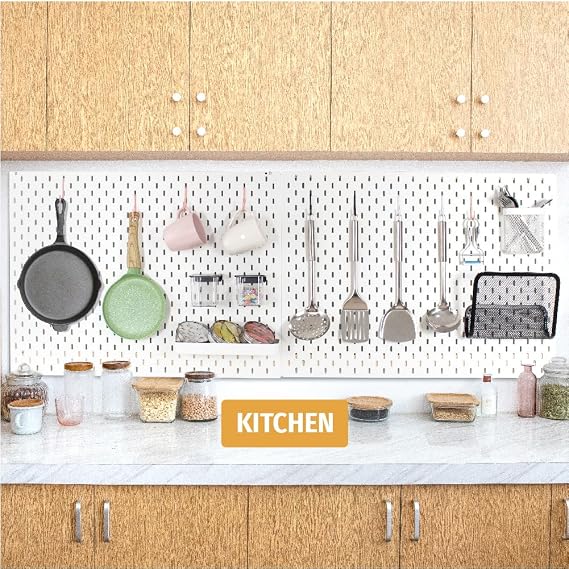 Pegboard Hooks for Ikea Skadis Pegboard White Pegboard Accessories for Ikea SKADIS Pegboard 16 Pack