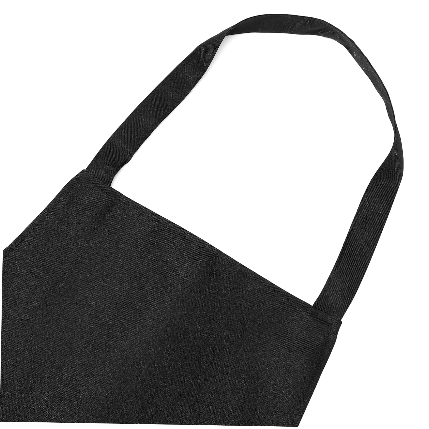 Ciieeo 10 Stück-pack Küchenschürze aus Polyester, Schwarz mit Doppeltaschen