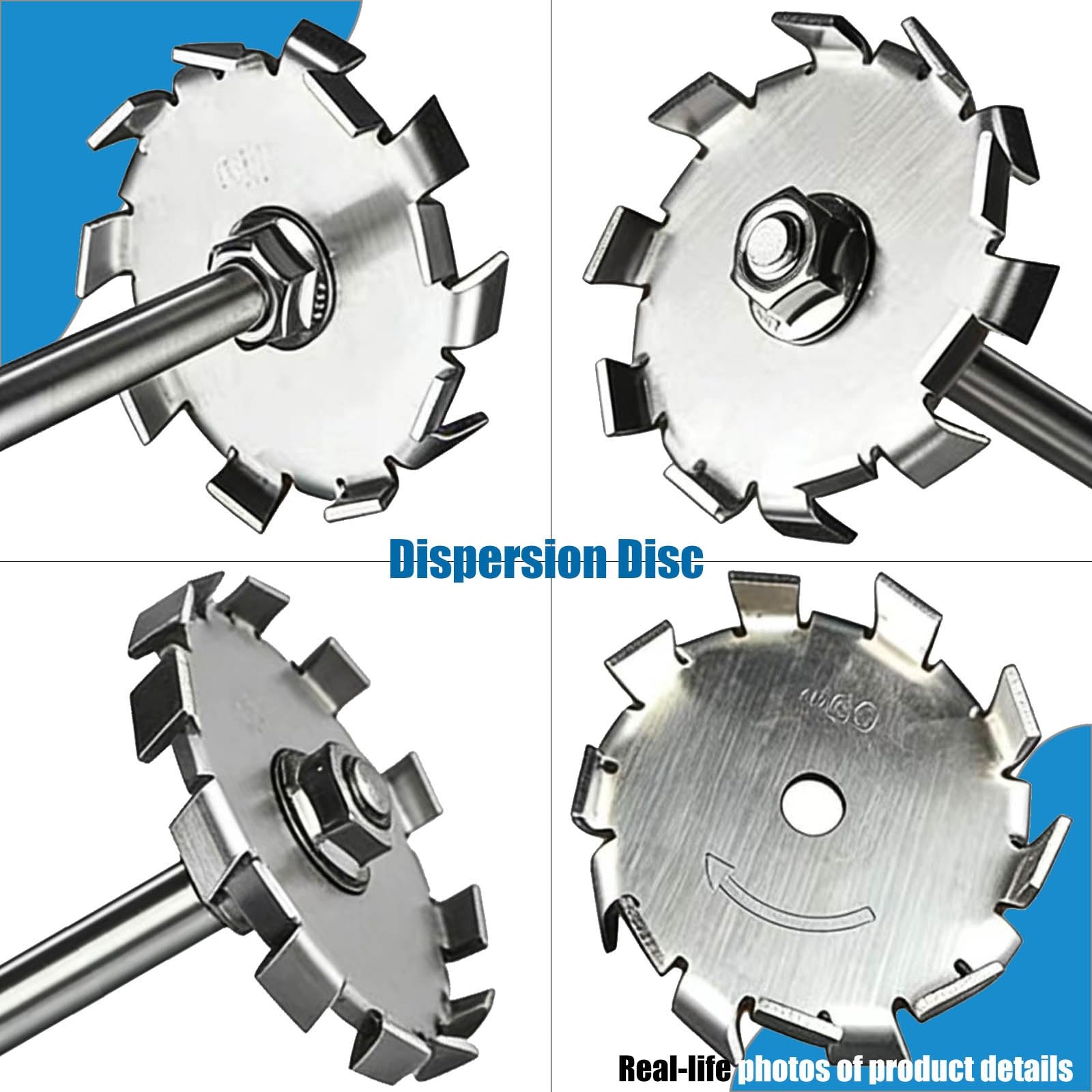 Agitador de disco de dispersión de acero inoxidable 304, diámetro del agitador de 30 a 150 mm - 1,18 a 5,91 pulgadas, varillas de agitación mecánicas de laboratorio, 1 pieza(150x500mm/5.91x19.69in)