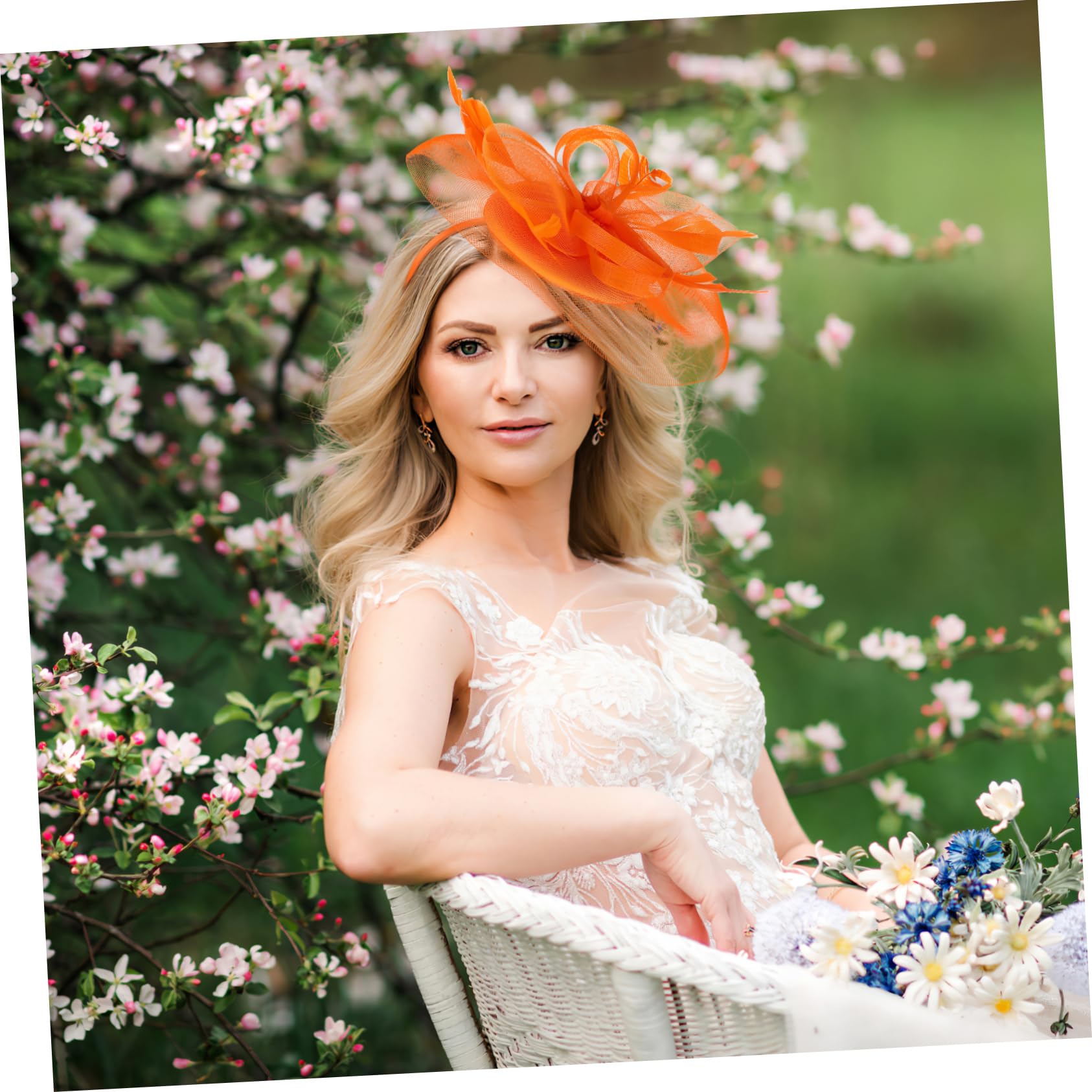 GALPADA 3pezzi Fascinator Elegante per Donne con Fiori Piuma e Rete Cappello da Cerimonia per Matrimoni Tea Party e Banchetti Accessorio Femminile Romantico e Comodo da Indossare