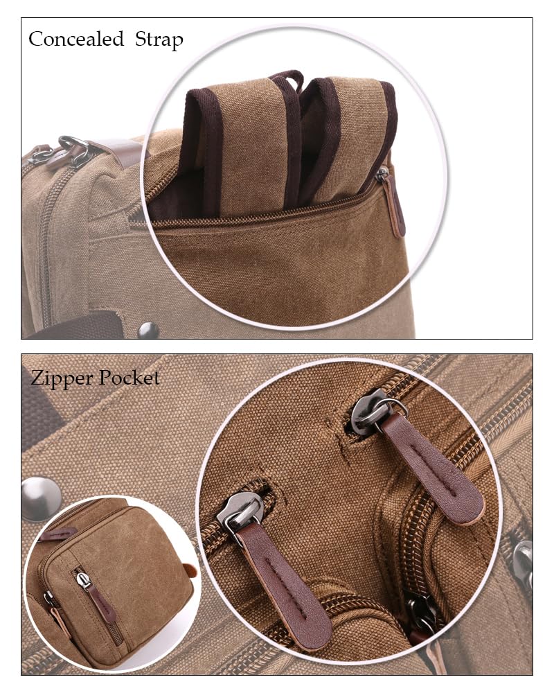 Saddhu Borsa a tracolla per computer portatile, 3 in 1, convertibile, borsa a tracolla per lavoro e lavoro