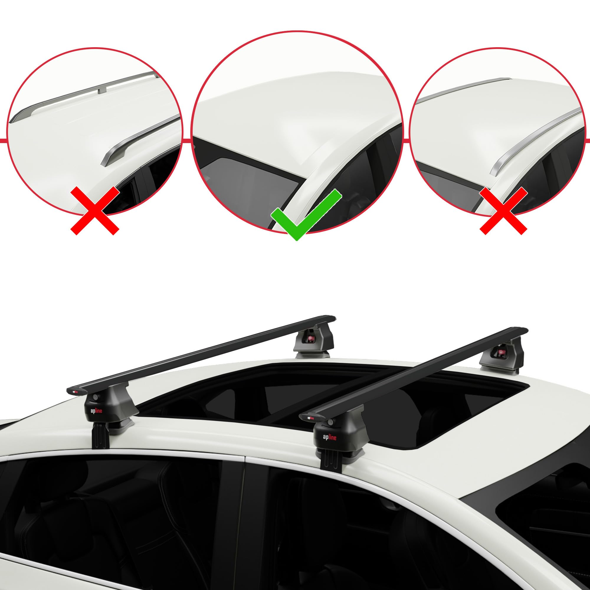 Compatible with Peugeot 5008 2021-2024 Roof Rack ACE-4 Roof Rack Pack Rack Black