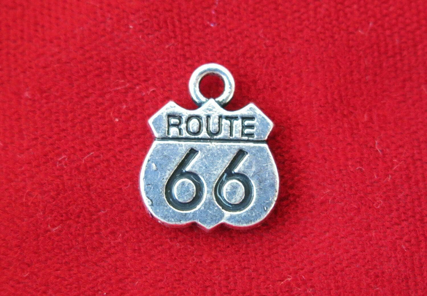 Set 15pc Route 66 charms in silver style (BC801B) DIY Crafting