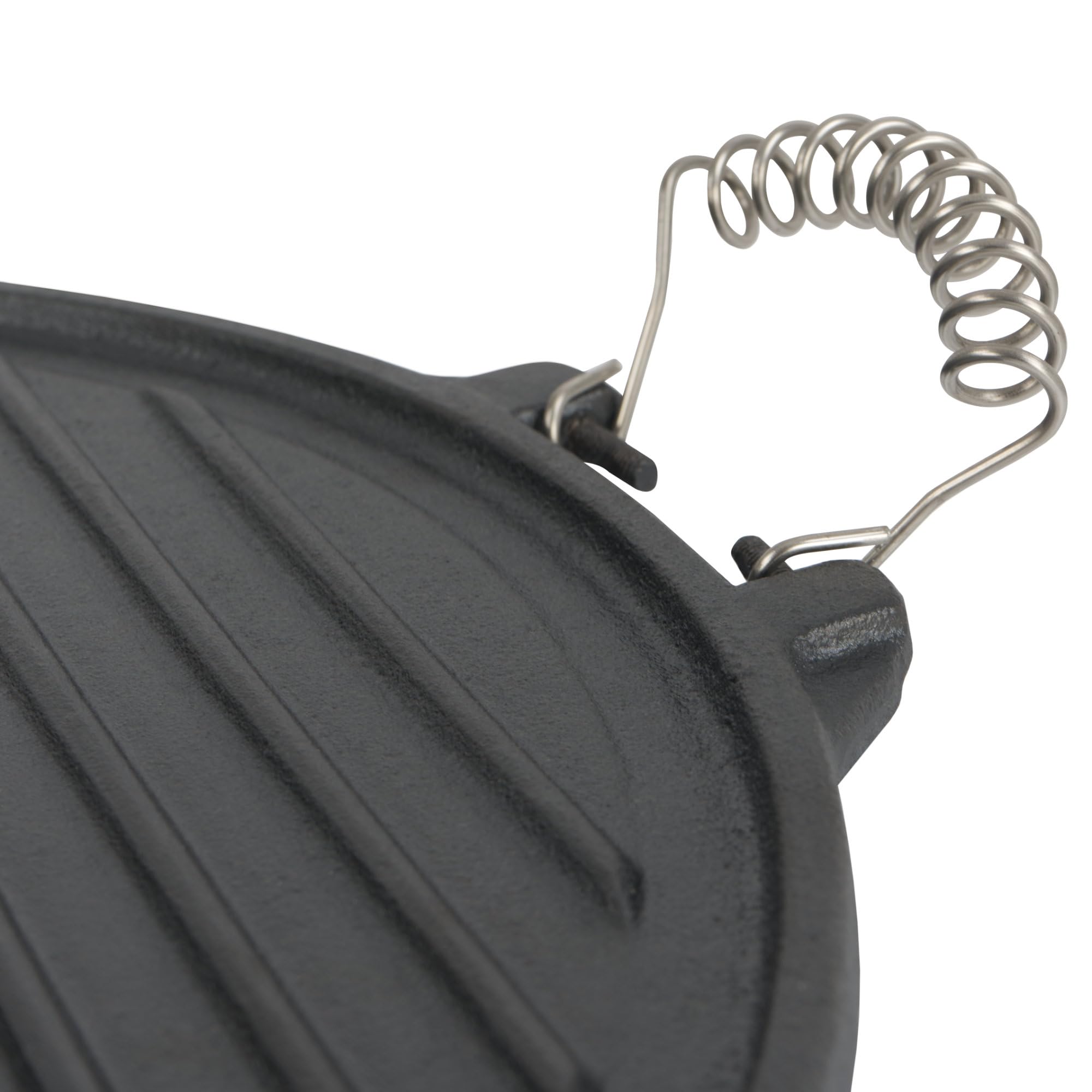 BBQ-TORO Plaque à grillades ronde réversible - En fonte - Diamètre de 43 cm - Déjà culottée - Prête à l'emploi- pour cheminée barbecue