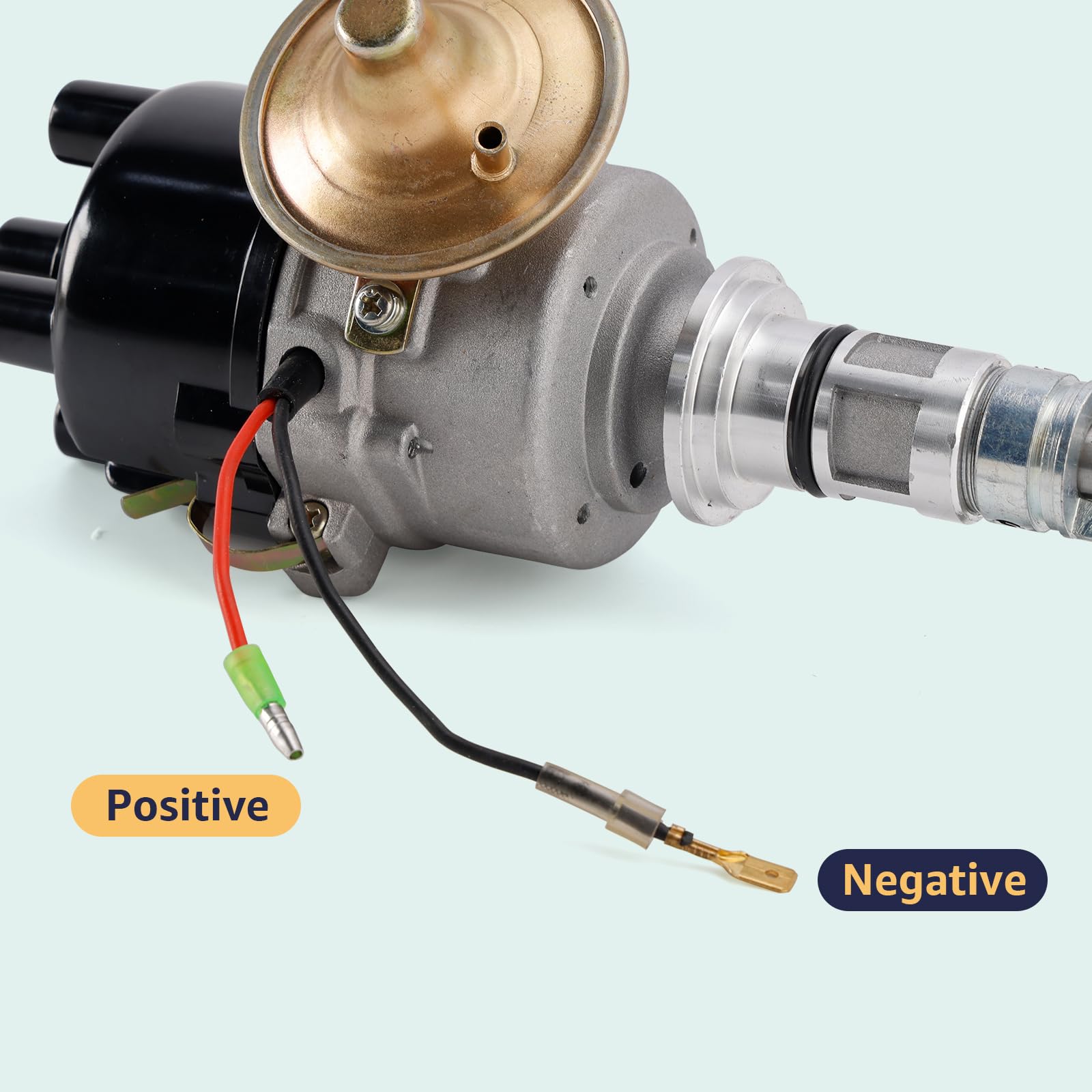 Distributore accensione Lucas 25D 45D DM2 Ignition a massa negativa con anticipo a vuoto, compatibile con Mini MGB Triumph Morris Minor MGA Auto Classiche Distributore accensione con anticipo a vuoto