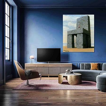 Amazon Co Jp ルネ マグリット何世紀にもわたる伝説アートポスター 絵画 インテリア おしゃれ 壁飾り キャンバスウォールアート キャンバスプリントの寝室の壁の装飾 モダンな家の装飾 35x42cm14x17inch フレームなし ホーム キッチン