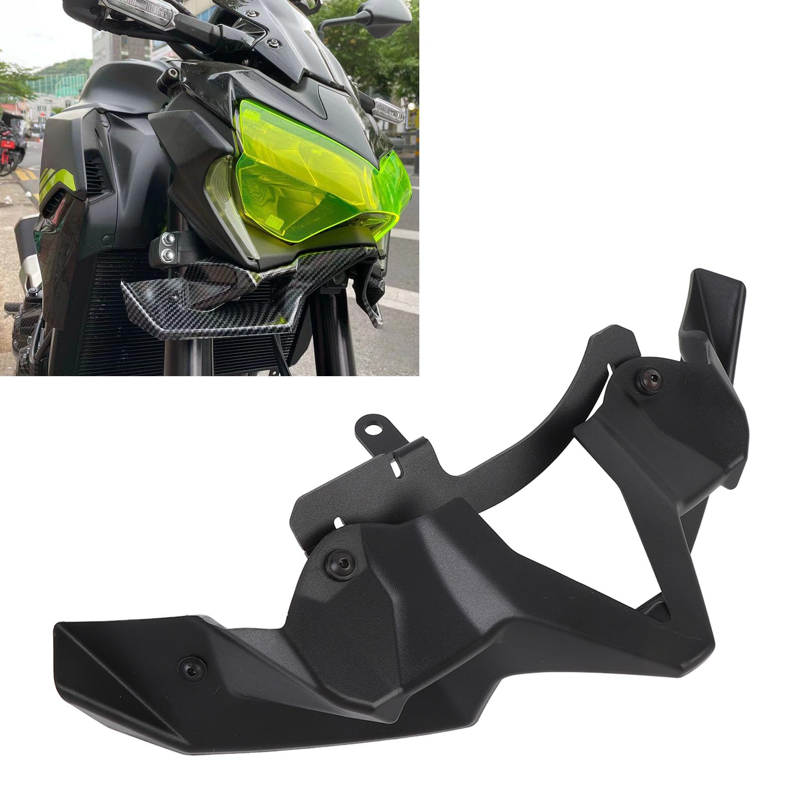 Winglet De Carénage Pour Z900 2020 2021 2022 2023 2024 Amélioration Aérodynamique En Fibre De Carbone Noire Stabilité Accrue À Haute Vitesse Look Sportif Et Installation Facile