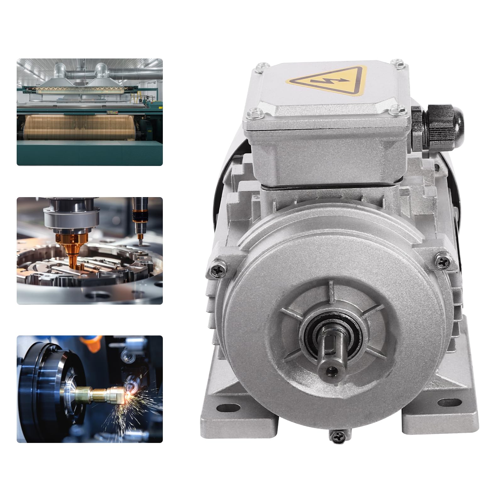 Motore elettrico, 380 V, 3 fasi, motore asincrono, 0,75 KW, motore trifase, 1400 giri/min, classe di protezione IP55, motore industriale per macchine e impianti