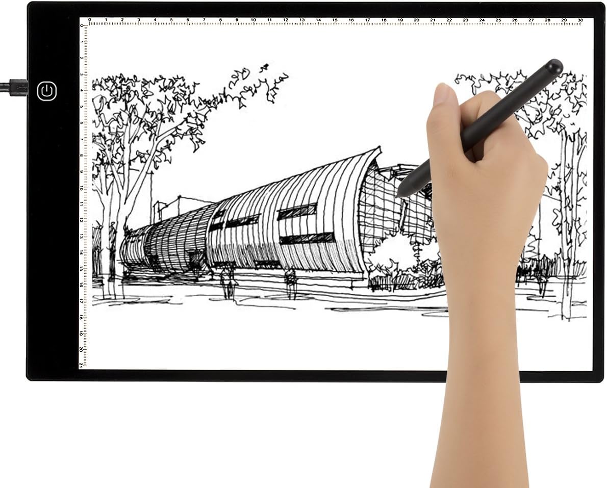 Tracing Board, EFANTUR A4 LED Light Box 0-100% Brightness Adjustable LED Light Pad Drawing Copy Board Tracing Light Box for Animation Design, Calligraphy Stencil, Tattoo Design, Sketch, Painting