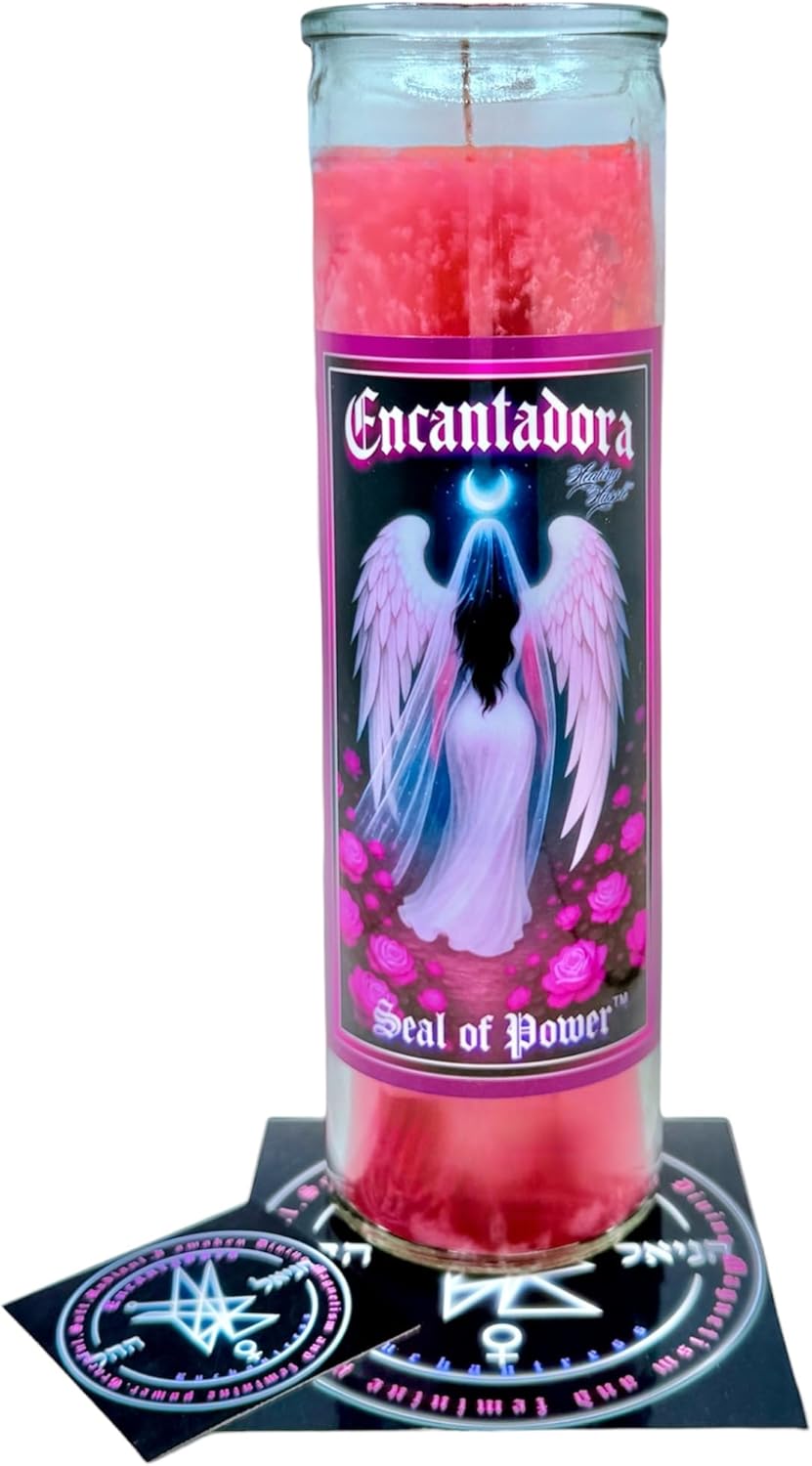 Encantadora Seal of Power | Fixed Hot Pink 7-Day Candle | Venus & Divine Feminine Energy | Healing Hussle