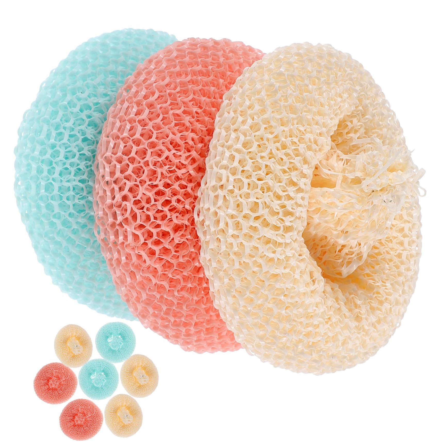 STOBAZA 10 Pack Kitchen Dish Scrubbers Green Scrub Pads Non Scratch Pot Scrubbers for Dishes Random Color