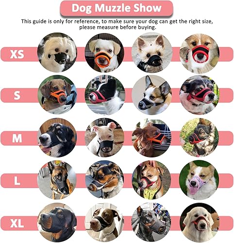 Miniatura 6 de LUCKYPAW Bozal para perro, bozales suaves para perros pequeños, medianos y grandes, cubierta de boca transpirable para dejar de morder y masticar