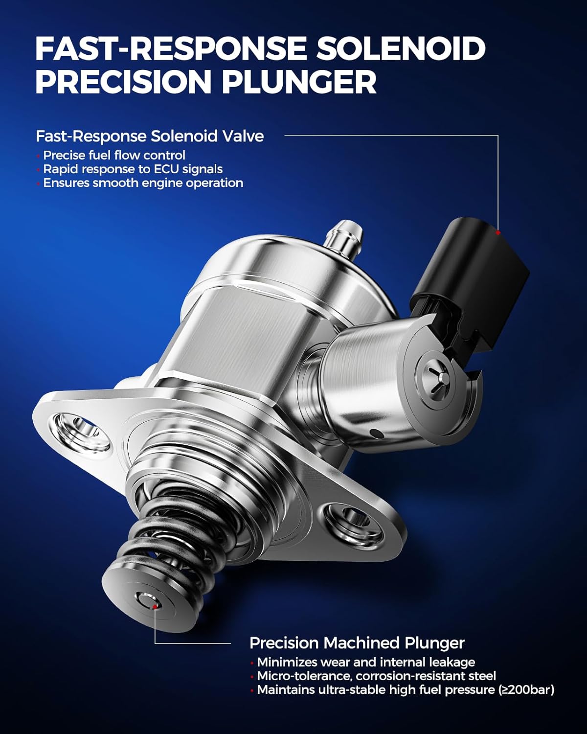 KAX High Pressure Fuel Pump for VW & Audi 1.8T / 2.0T Turbo (2014–2018) – Fits Jetta, Passat, Golf, Beetle & Audi A4 allroad, Q5 PHEV, Q7 Replaces HM10049