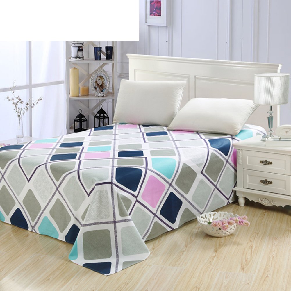 Linge de lit lin coton sergé drap imprimé 230x250cm