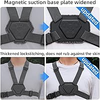 Vista 2 de Soporte de arnés magnético mejorado para correa de pecho para teléfono, soporte magnético de liberación rápida ajustable para teléfono celular