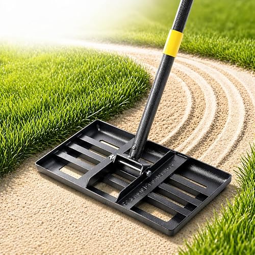 Lawn Leveling Rake - Heavy Duty 17"x10" Stainless Steel Leveler