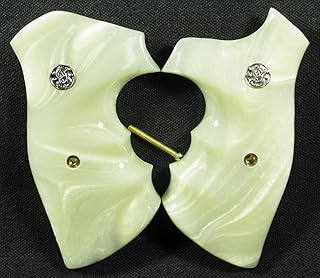 White Pearl Resin Grips for S &W Revolvers, K, L Frame, Square/Round Butt, New - Smooth as Silk