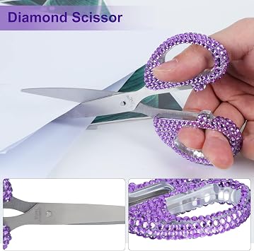 Office Stationery Set,Desk Accessory Kit, Home Office Necessary- Stapler & Desktop Tape Dispenser & Ballpoint Pens & Scissor 4 Piece Office Desk Accessories Kits (Purple)