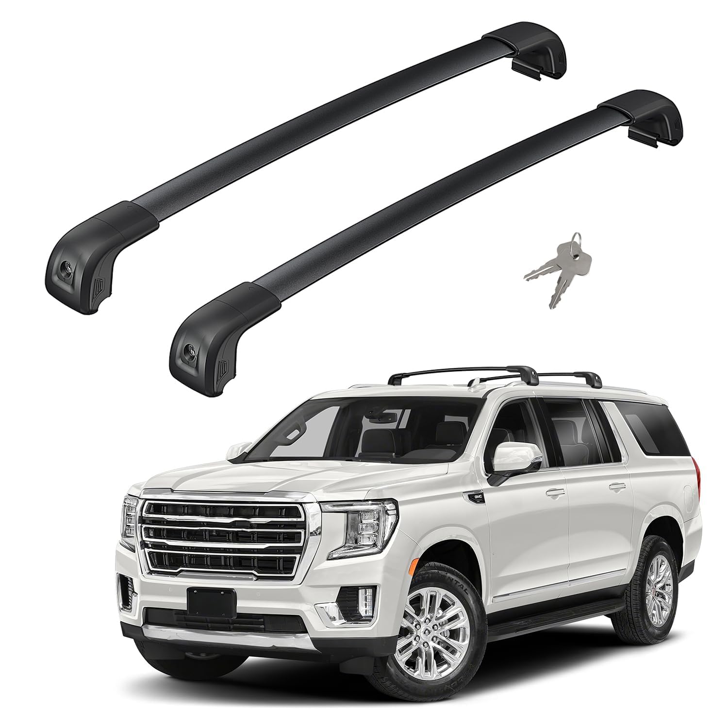 HmmtyRack 330lbs Lockable Roof Rack Cross Bars Fit for 2021-2026 Chevrolet Chevy Suburban & Tahoe & GMC Yukon/Yukon XL & Cadillac Escalade/Escalade