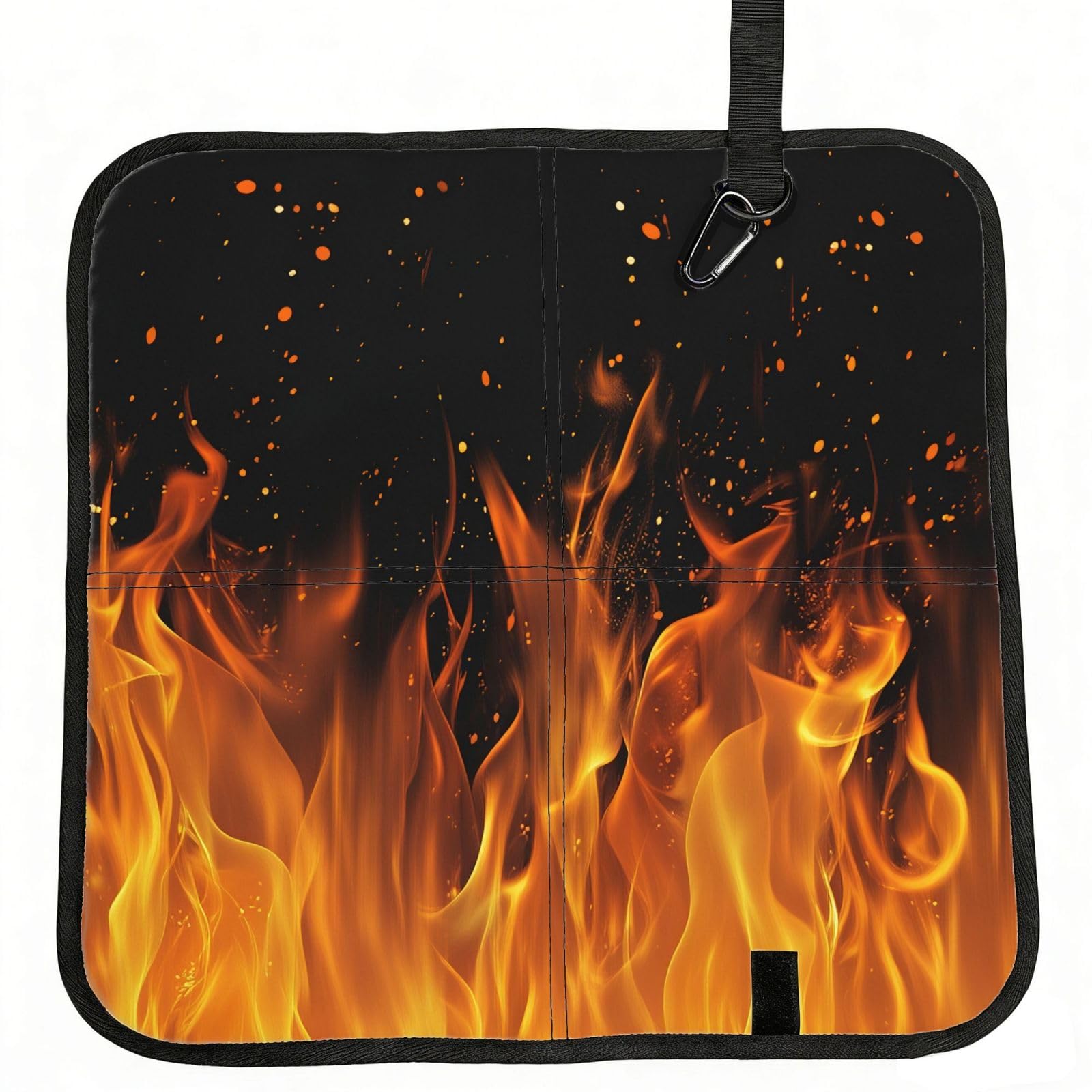 SDEGTHO Fire Print Print Padded Seat Pad Folding Cushion Waterproof Bench Mat Portable Outdoor Rest Mat 15.8"