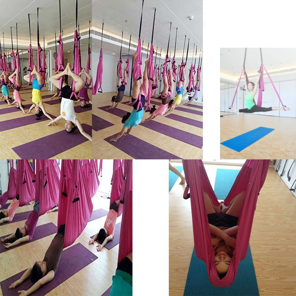 ELEPTION Purple Strong Antigravity Yoga Hammock Sling Inversion Tool for Air Yoga Inversion Exercises Yoga Swing Trapeze Sling Inversion Hammock