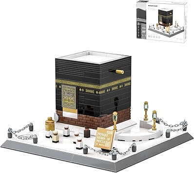 CAXIMSY Islamic Mosque Kaaba Architectural Model Building Block Sets Muslim Bricks Toy Hajj Kit Eid Gifts for Kids Adult 446 Pieces