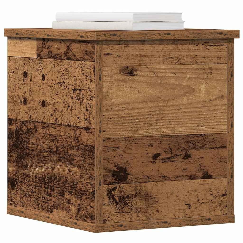 vidaXL Storage Box Old Wood 30 x 35 x 35 cm Engineered Wood, Living Room Storage, Rectangular Chest, Modern Organizer Box, Ample Space, Home Solution, Clutter-Free Utility