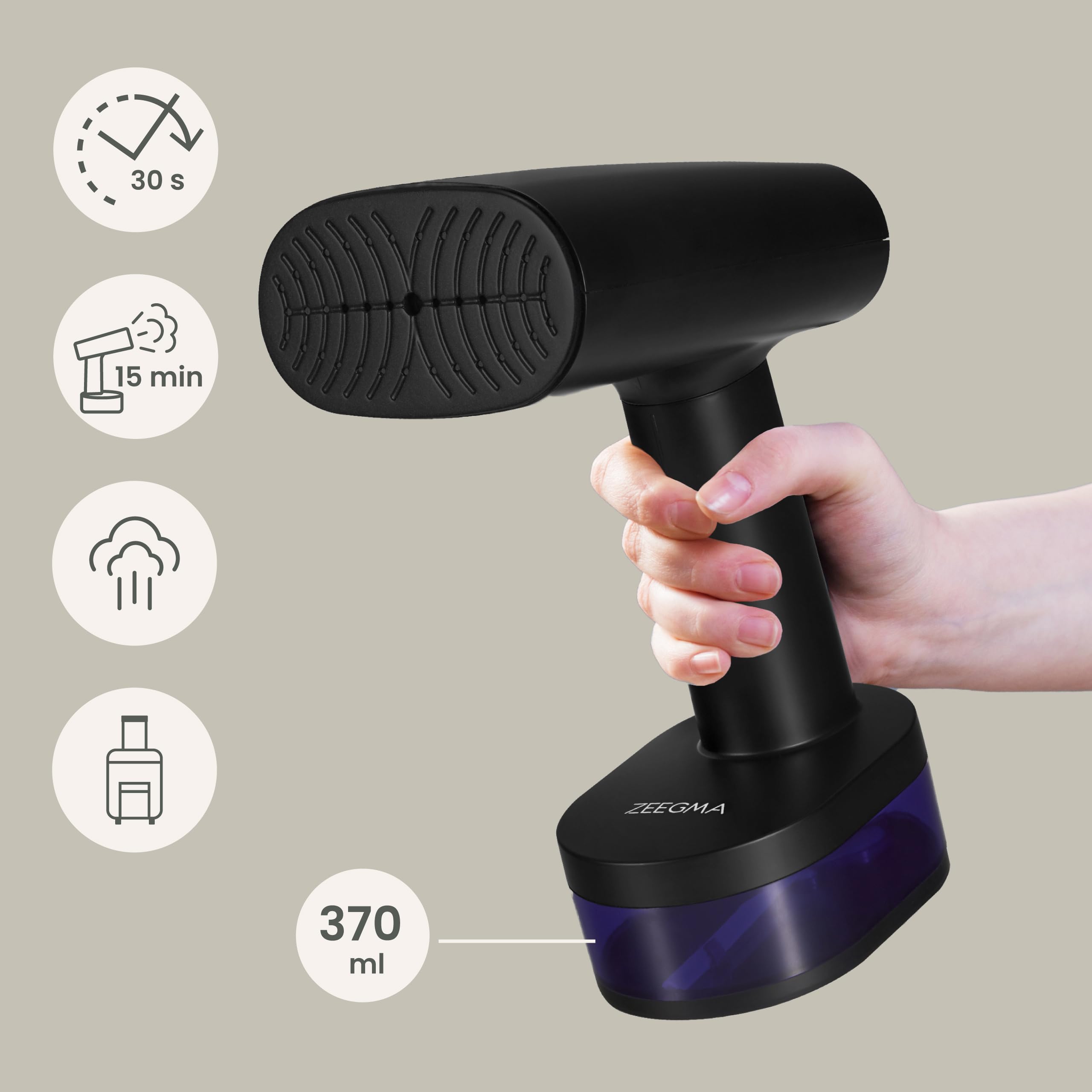 ZEEGMA STEAMEE Défroisseur Portable 2 En 1 Pour Vêtements