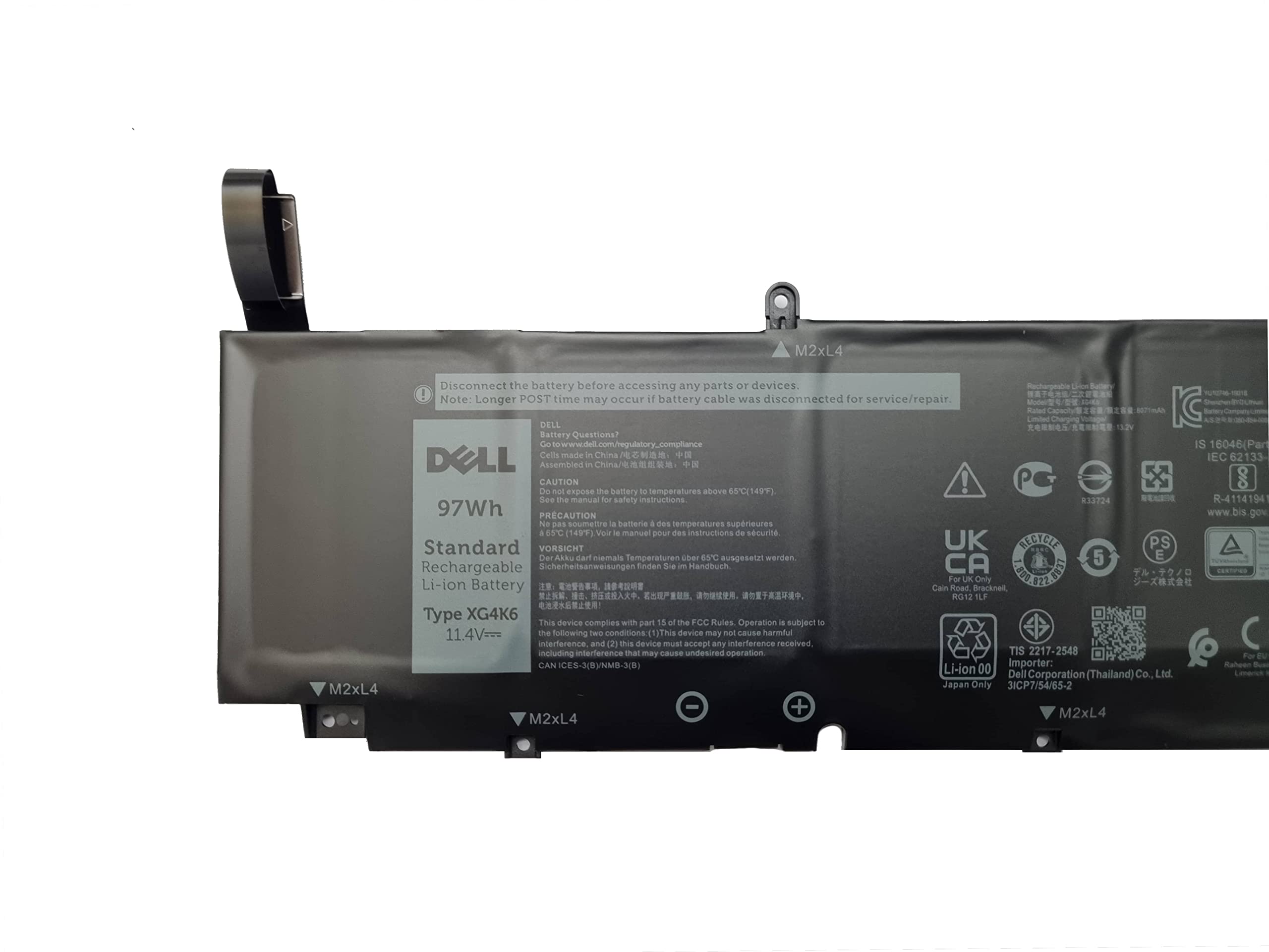 Dell Primary - LaptoP-Batterie - LithiuM-Ionen - 6 Zellen - 97 Wh - F?r Precision 5750, 5760, Xps 17 9700, 17 9710 (f8cpg)