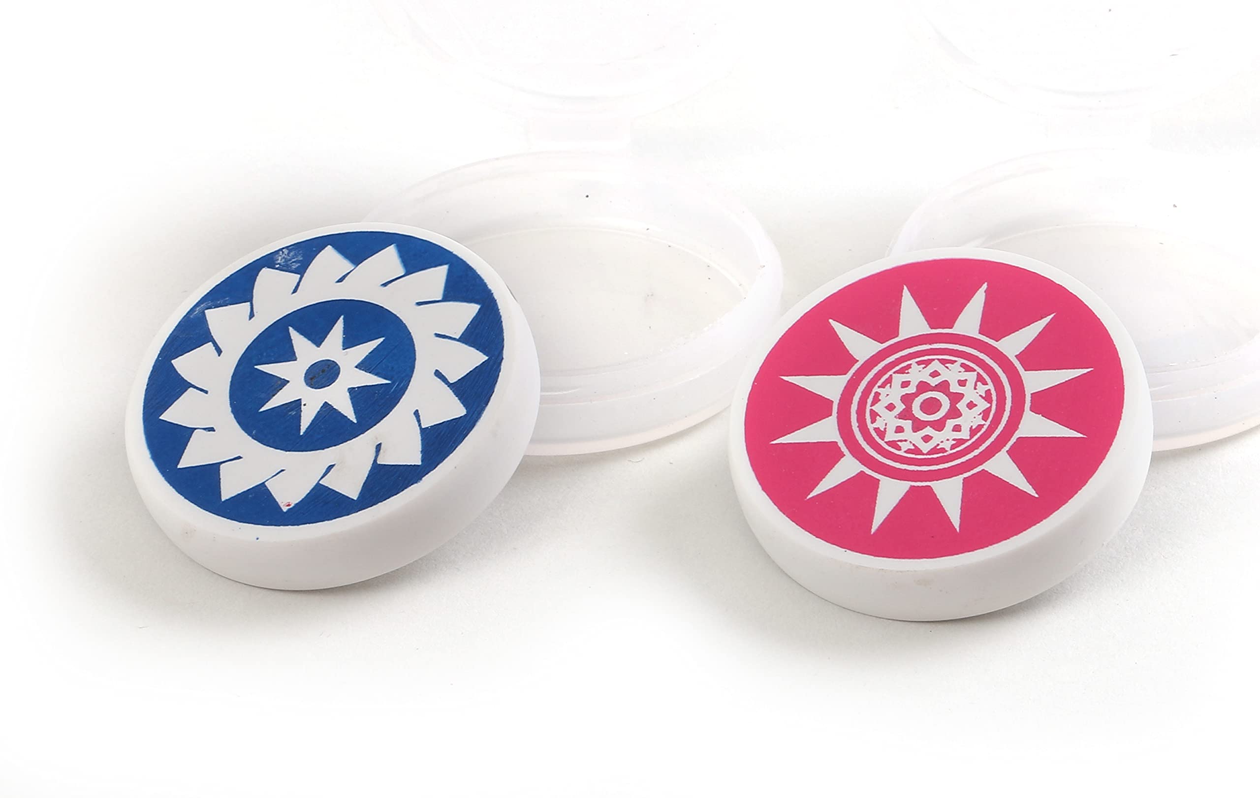 Carrom Striker Set, Indoor Game Striker Accessories Set of 2 Pool White Ball Striker (Super Shot)