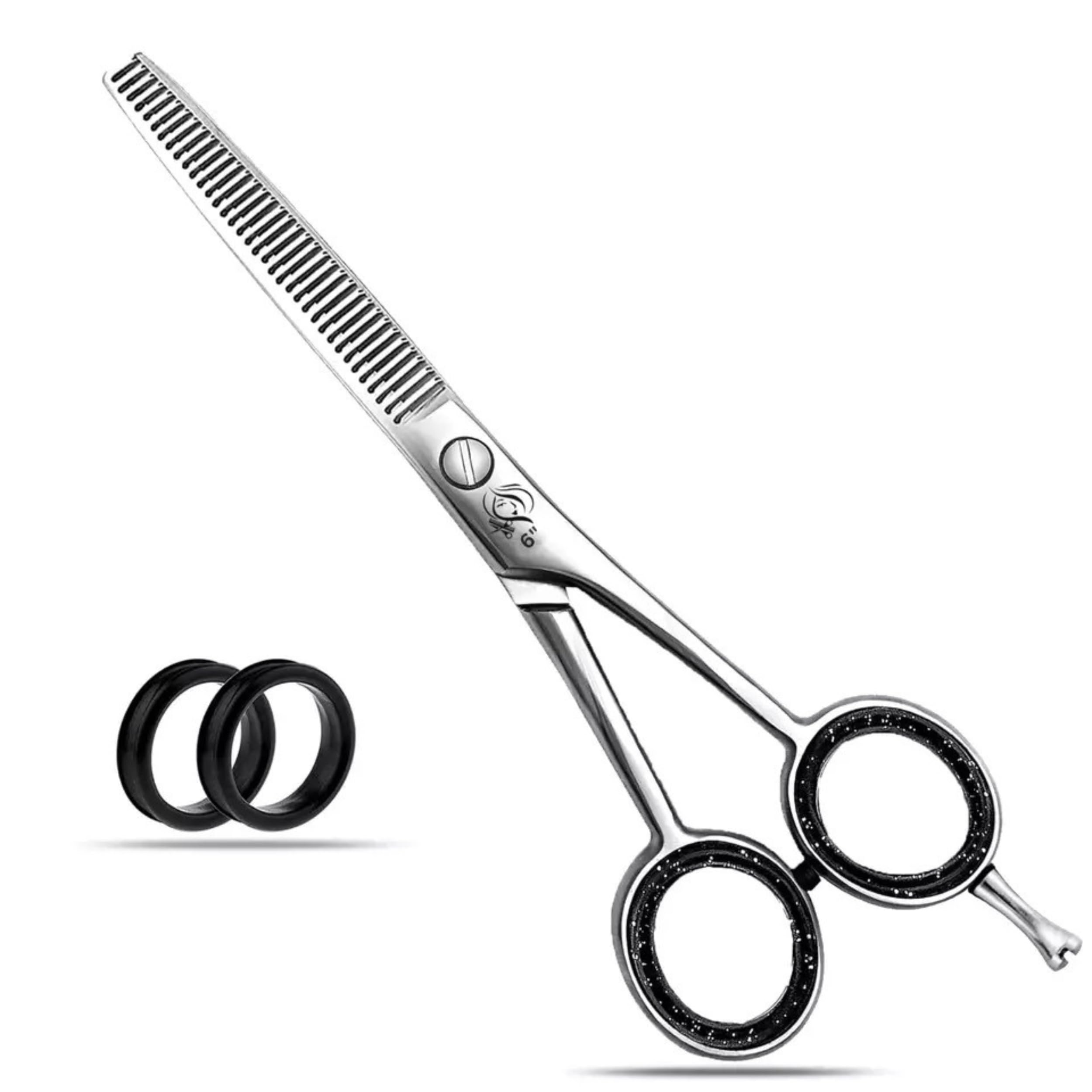 Wishbeauty 6" Professional Hair Thinning Scissors - Sharp Stainless Steel Texturizing Shears for Barbers & Stylists - Precision Blending Scissors for Men, Women & Home Haircuts