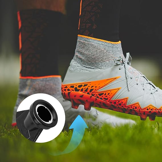 Sakerr Football Studs Spanner, 2Pcs Football Track Spikes Wrench Rugby Studs Spanner Dual Interface Football Stud Wrench Hexagonal Sports Shoe Spikes Replacement Tool for Football Rugby Studs