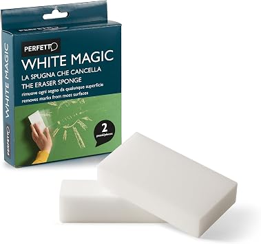 Perfetto Sponge Clear White Magic Spots Pack of 2 Pieces, Multi-Colour, One Size